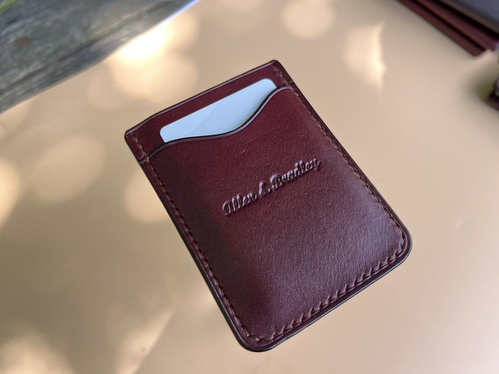 Card wallet with external money clip